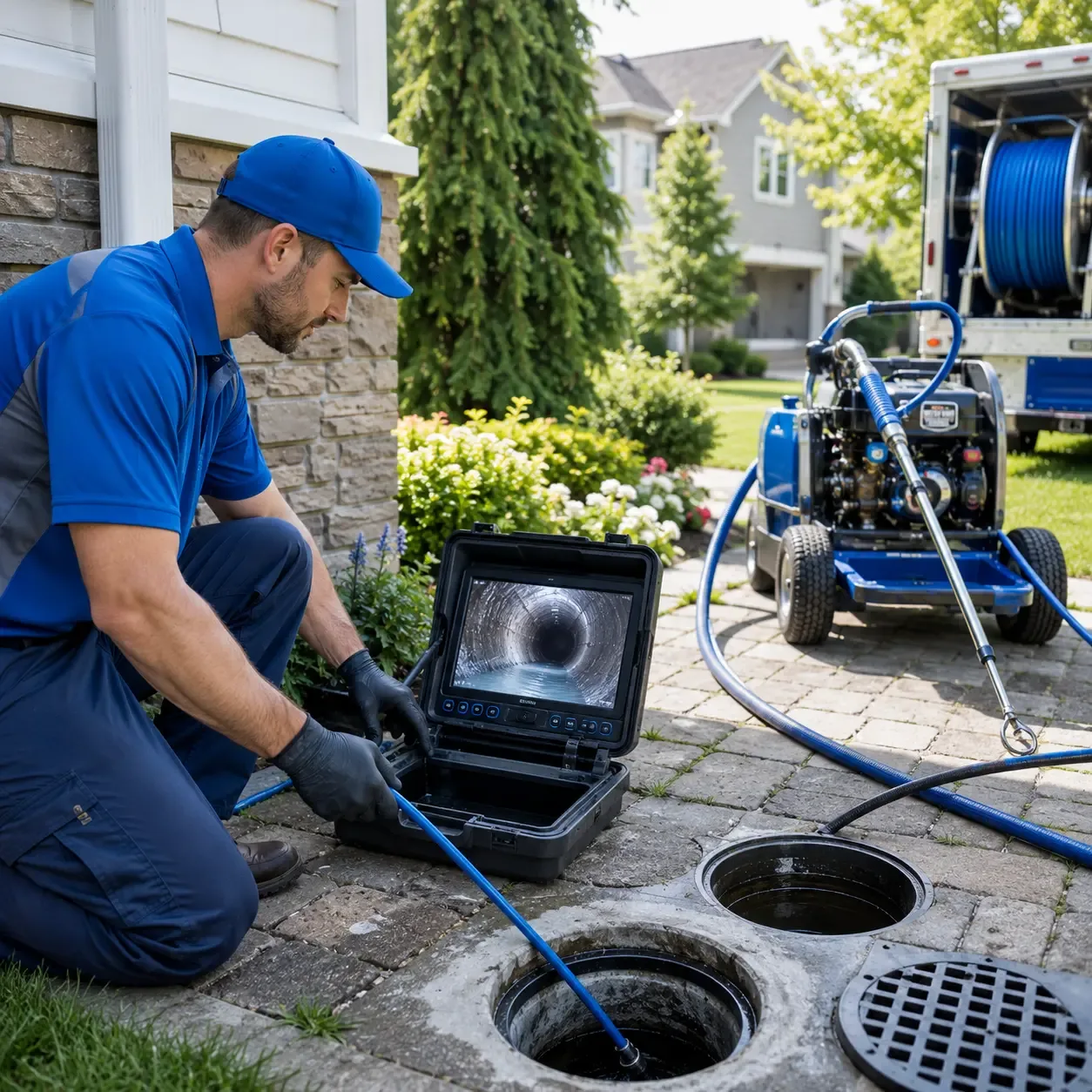 Outdoor drain cleaning professionals serving Blackstone, MA
