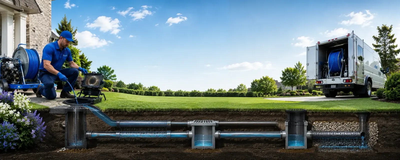 Outdoor drain cleaning information for Blackstone, MA